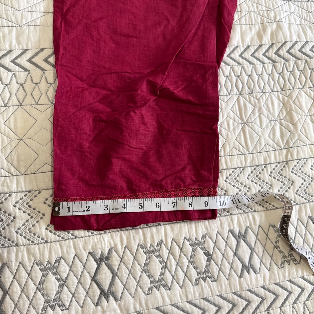 3 pc Cotton Chickenkari Embroidered Suit Chiffon Dupatta,Pakistani L - Picture 12 of 16